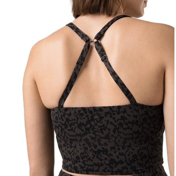 Prana Chakara Crop Top Women's XS Dark Iron Wild Adjustable Straps Racerback - Picture 3 of 10